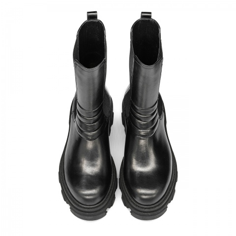 Czarne skórzane botki  5ADVG9822Z