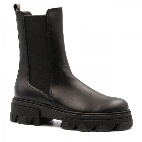 Czarne skórzane botki 5ADVG94825Z