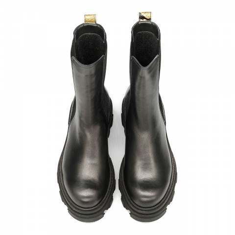 Czarne skórzane botki 5ADVG94825Z