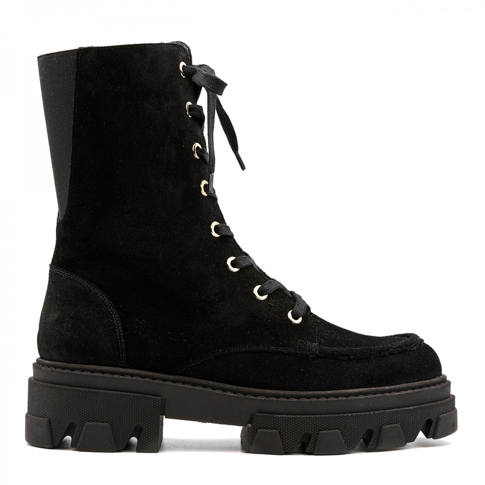 Czarne welurowe botki 5ADVG91822Z