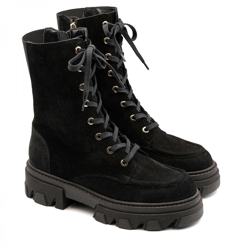 Czarne welurowe botki 5ADVG91822Z