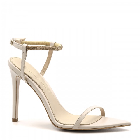 Beżowe skórzane sandały 5AD001815124L