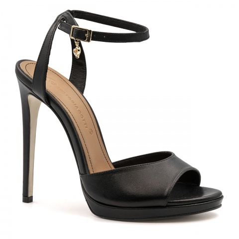 Czarne skórzane sandały 5ADB864011025L