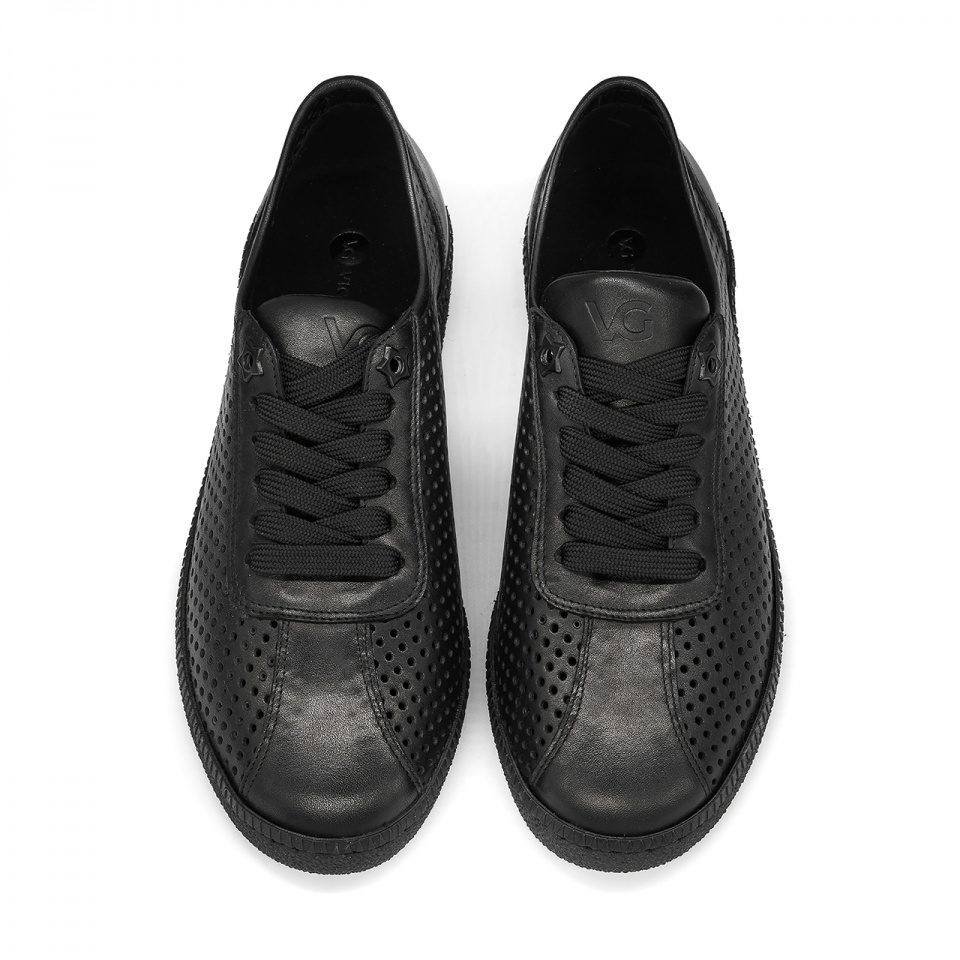Czarne skórzane sneakersy 5AD2631221L