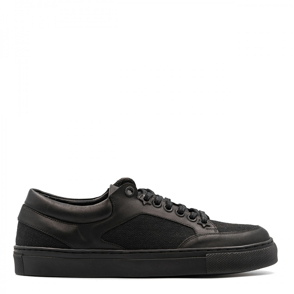 Czarne skórzane sneakersy 5AD6880121L