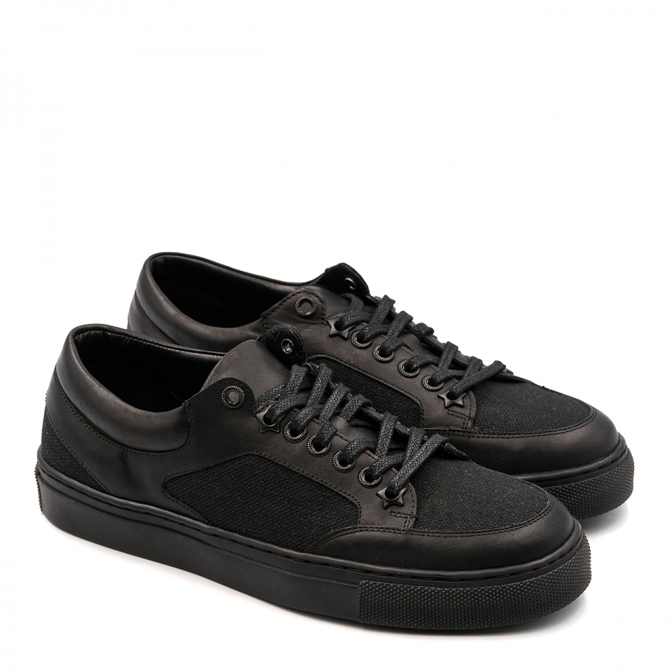 Czarne skórzane sneakersy 5AD6880121L