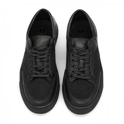 Czarne skórzane sneakersy 5AD6880121L