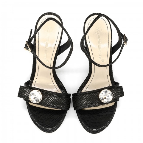 Czarne skórzane sandały 5ADB86409524L