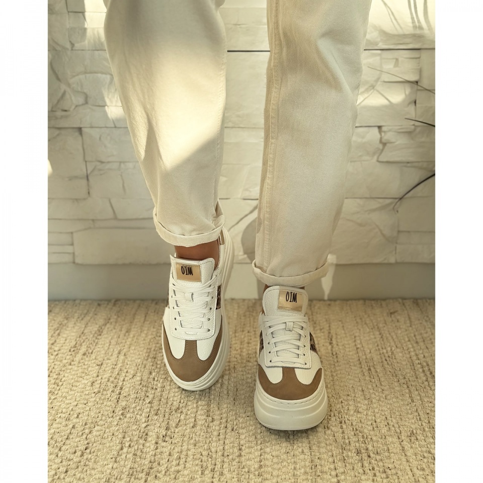 Białe sneakersy na grubym spodzie sohimmo 63K