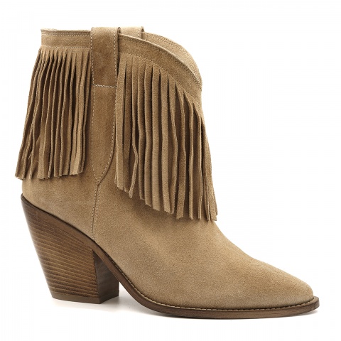 Koniakowe welurowe botki 5AD7255424Z