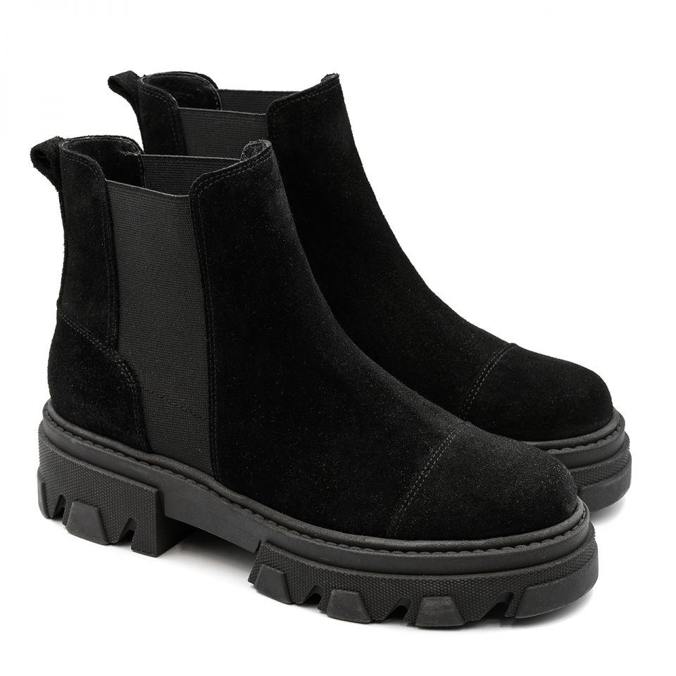 Czarne welurowe botki 5ADVG9922Z