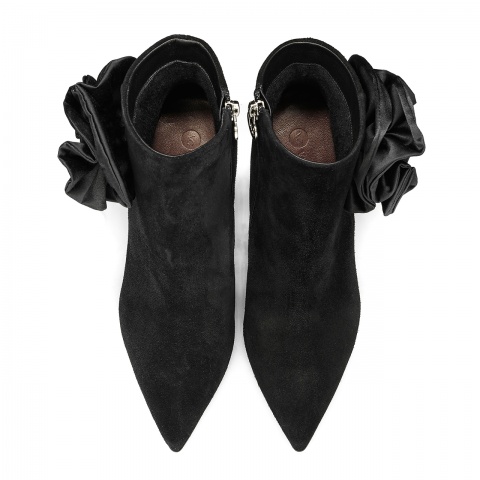 Czarne welurowe botki 5ADVG242124Z