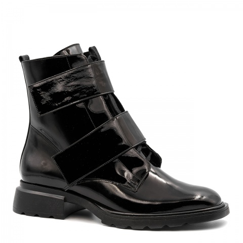 Czarne lakierowane botki 5ADKRIS42123Z