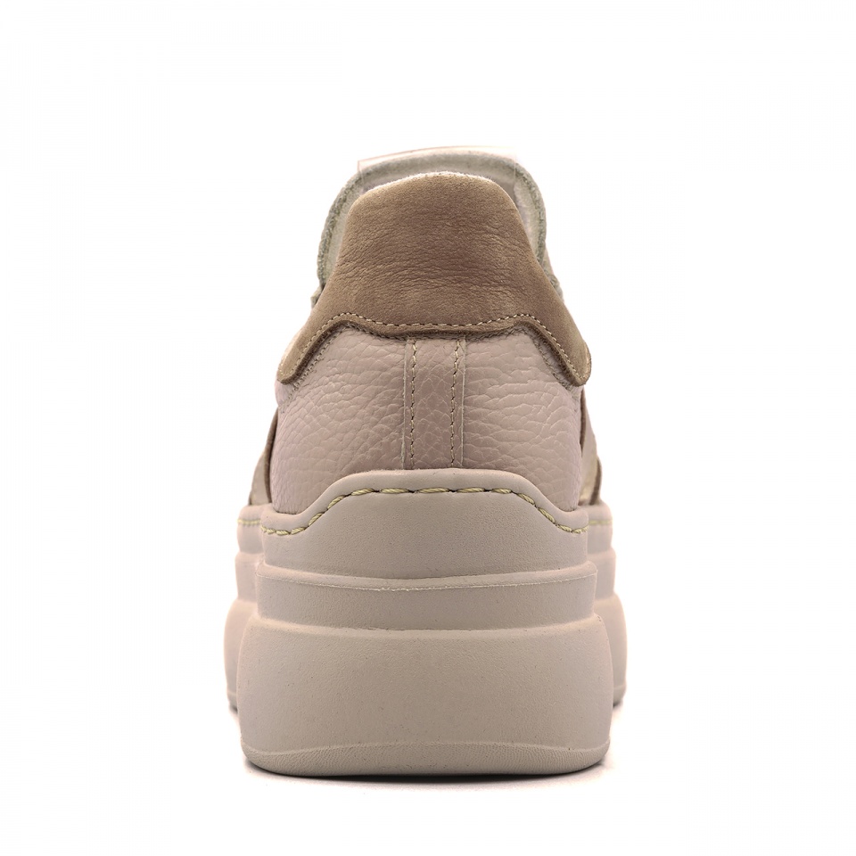 Beżowe sneakersy sohimmo na grubym spodzie 63K