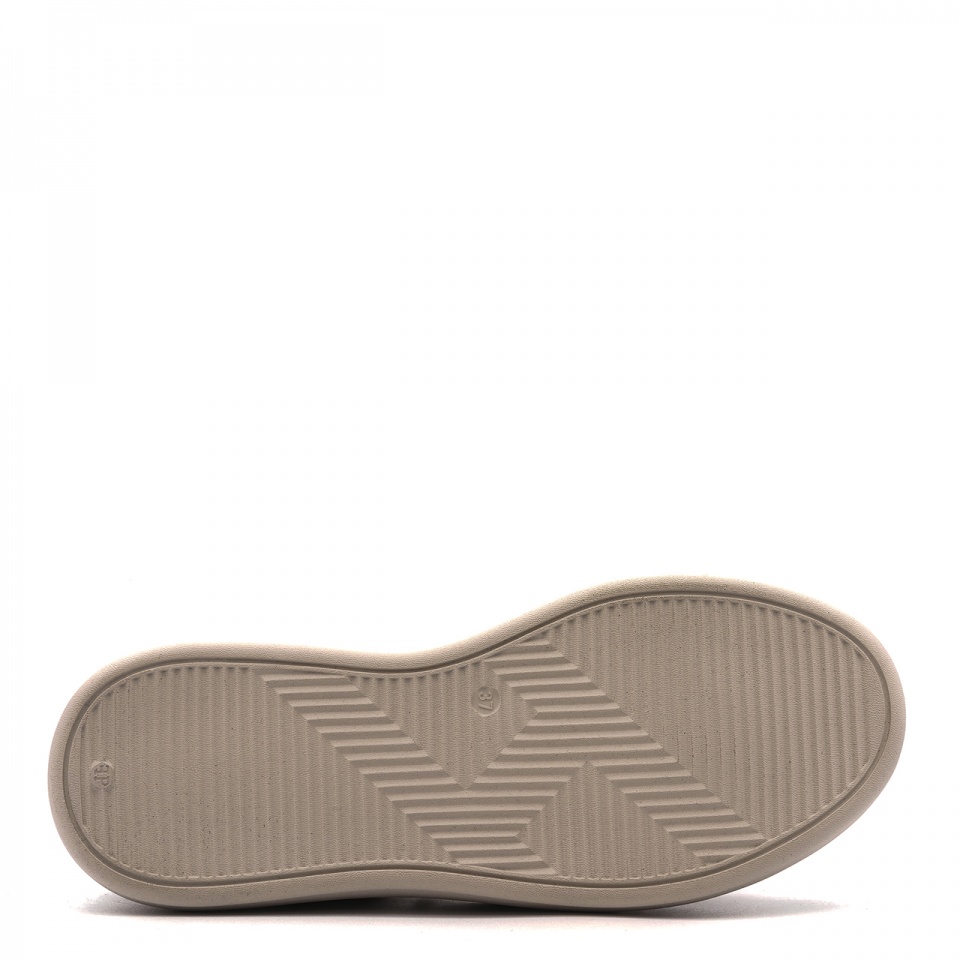 Beżowe sneakersy sohimmo na grubym spodzie 63K