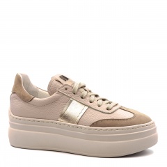 Beżowe sneakersy na grubym spodzie sohimmo 63K