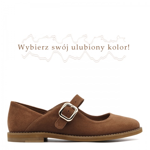 Rude zamszowe półbuty z zapięciem 207W