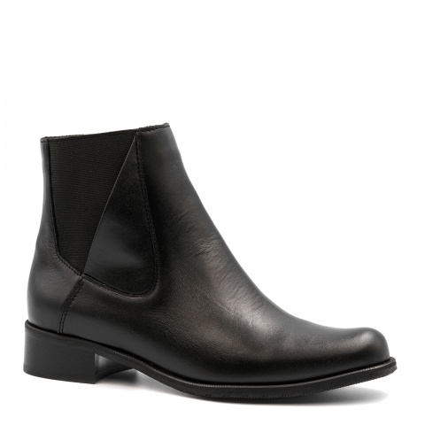 Czarne skórzane botki 7SM8029A