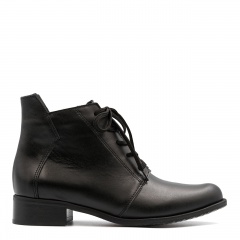 Czarne skórzane botki do kostki 7SM8034A
