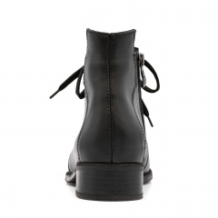 Czarne skórzane botki do kostki 7SM8034A