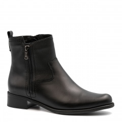 Czarne skórzane botki 7SM8027A