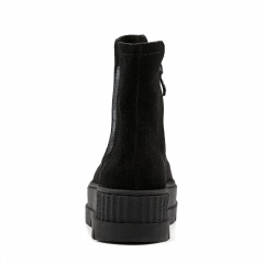 Czarne welurowe sportowe botki 7SM6336A
