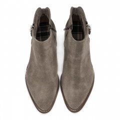 Kawowe welurowe botki 219B