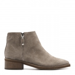 Kawowe welurowe botki 219B