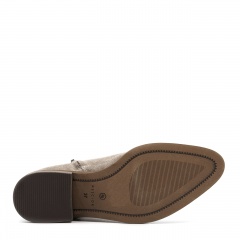 Kawowe welurowe botki 219B