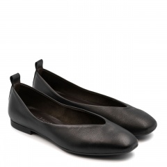 Czarne skórzane klasyczne baleriny 229F