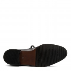 Czarne skórzane botki do kostki 7SM8034A