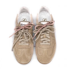 Beżowe welurowe sneakersy 291A