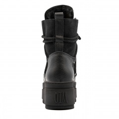 Czarne welurowe botki na platformie sohimmo 280G