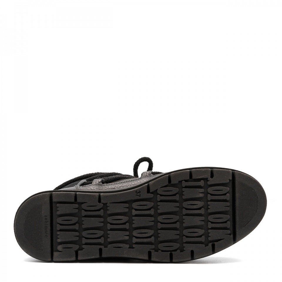 Czarne welurowe botki na platformie sohimmo 280G