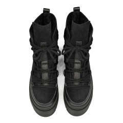 Czarne welurowe botki na platformie sohimmo 280G