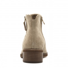 Beżowe welurowe botki 219B