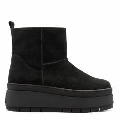 Czarne welurowe botki na platformie sohimmo 280X