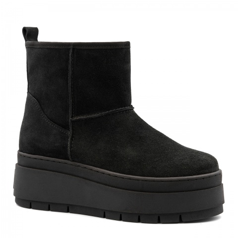Czarne welurowe botki na platformie sohimmo 280X