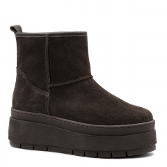 Brązowe welurowe botki na platformie sohimmo 280X