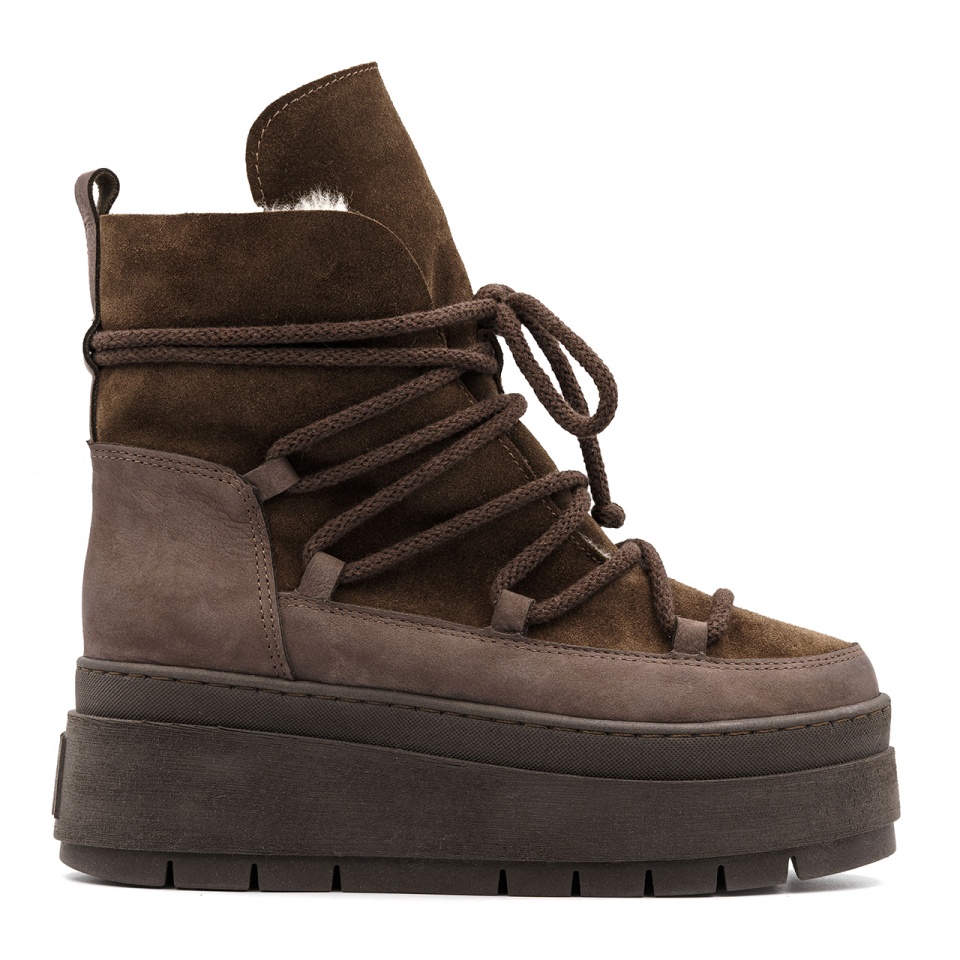 Czekoladowe botki na platformie sohimmo 280H