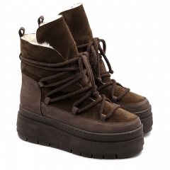 Czekoladowe botki na platformie sohimmo 280H