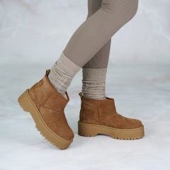 Rude welurowe wsuwane botki 246G