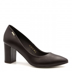 Czekoladowe czółenka na niskim słupku 78D1