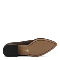 Czekoladowe czółenka na niskim obcasie 230D