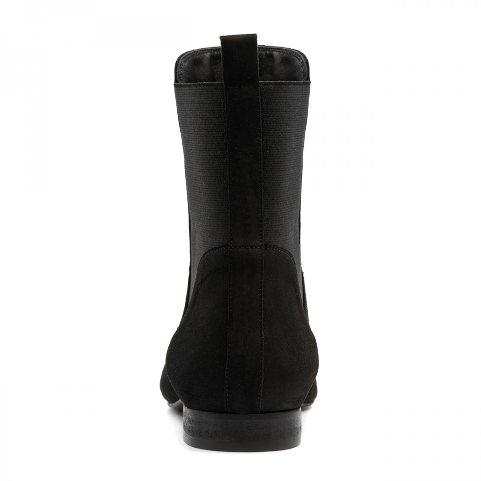 Czarne zamszowe botki 5AD28914622Z