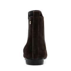 Brązowe welurowe botki z gumą 5AD28915225Z