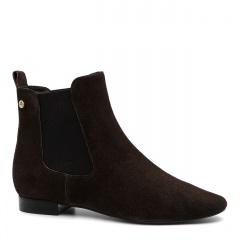 Brązowe welurowe botki z gumą 5AD28915225Z