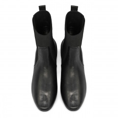 Czarne skórzane botki z gumą 5AD28915125Z