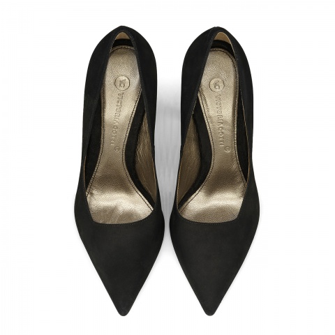 Czarne zamszowe cz&oacute;łenka 5AD01055924L2