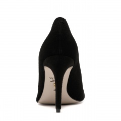 Czarne zamszowe czółenka z klamrą 5AD00168626L